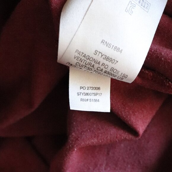 Patagonia Women's Burgundy Small Slim Fit Stretch Short Sleeve Graphic T-Shirt - Picture 10 of 10